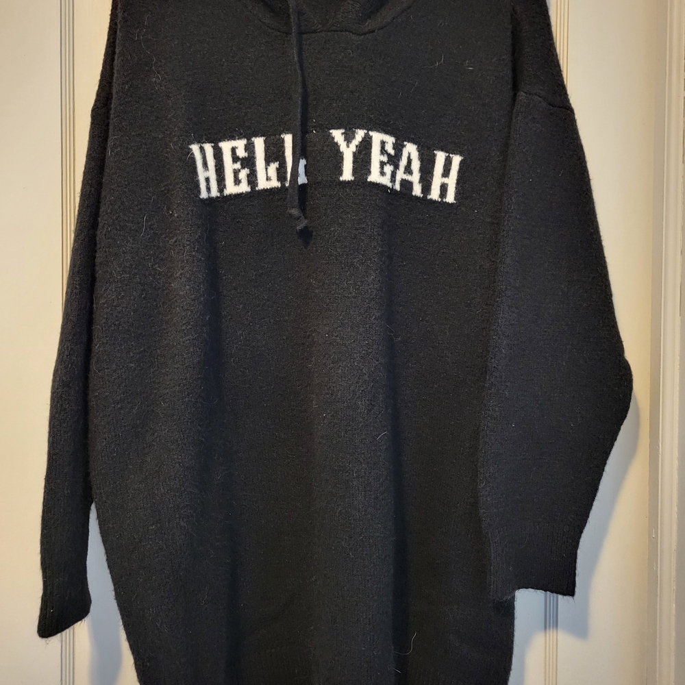 Black Graphic Women's Sweater